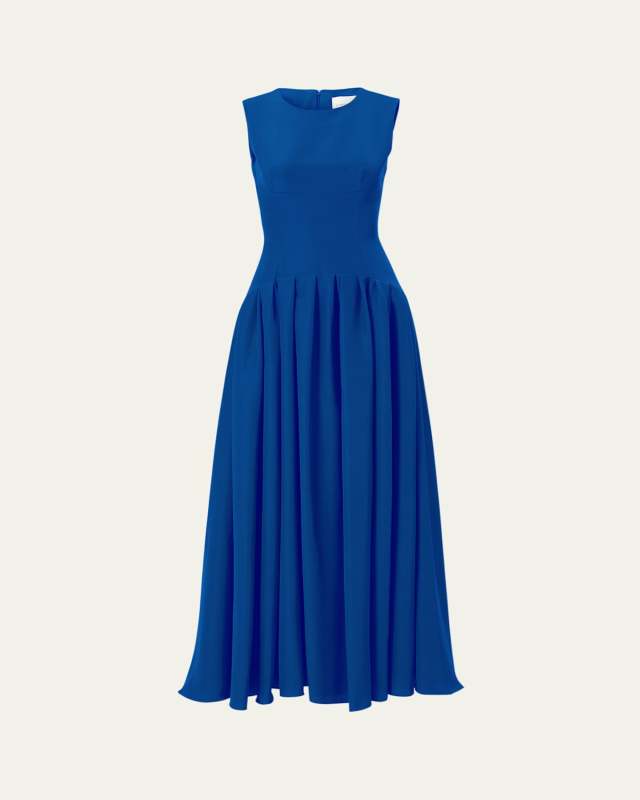 Long Fit-Flare Cotton Dress